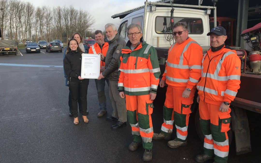 Trafik, Park og Havne i Vordingborg Kommune får certificeret sit arbejdsmiljø