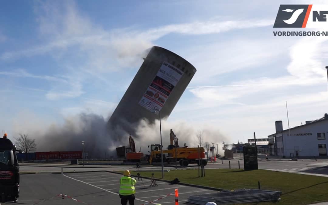 Se sprængning der går galt af stor silo på Vordingborg Sydhavn [Video]
