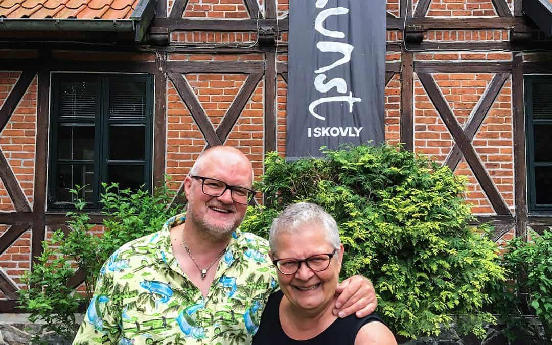Fire kunstnere under ét tag ved Åbne Atelierdøre Guldborgsund d. 10. – 11. august 2019