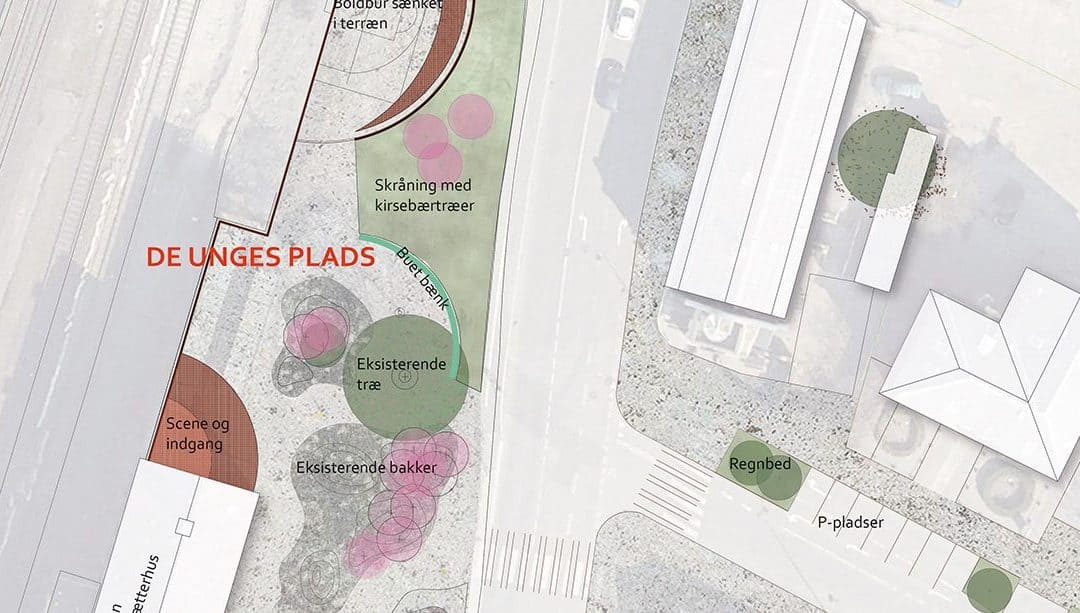 Skitser til nye byrum ved Vordingborg Station