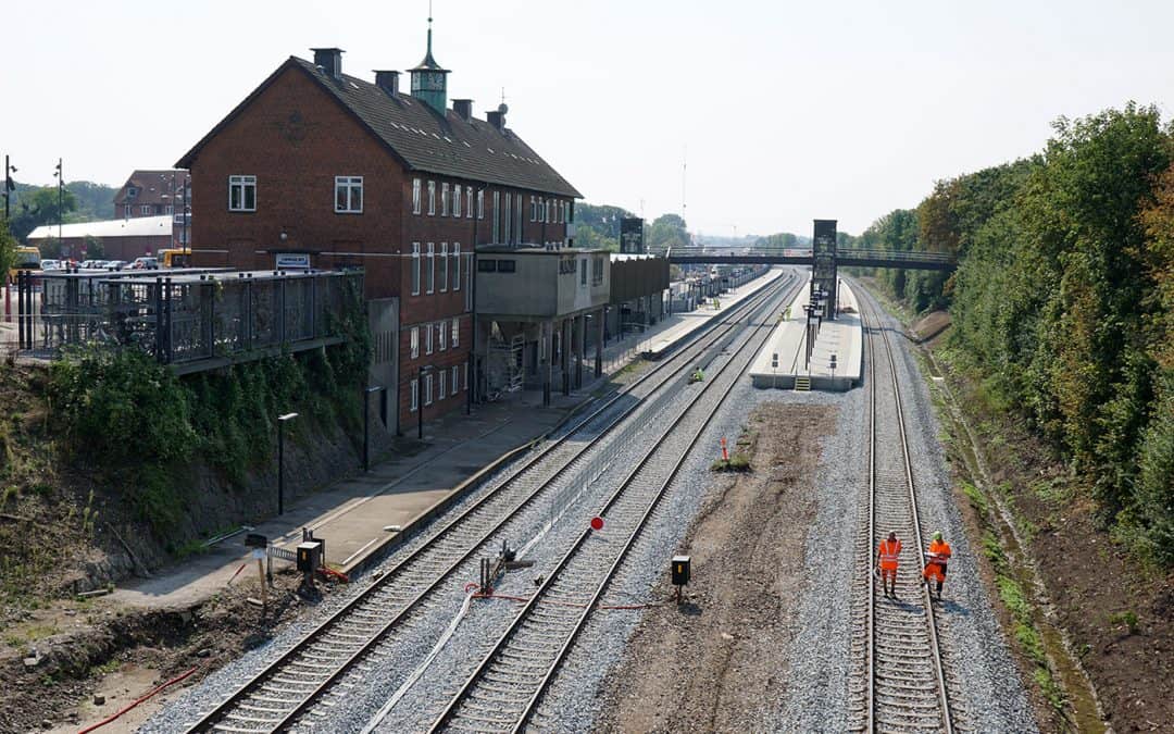 Natarbejde langs jernbanen mellem Vordingborg og Næstved i uge 40-41 og uge 44-45 2019