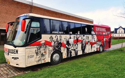 Genforeningsbussen 2020 gør stop ved Vordingborg Gymnasium