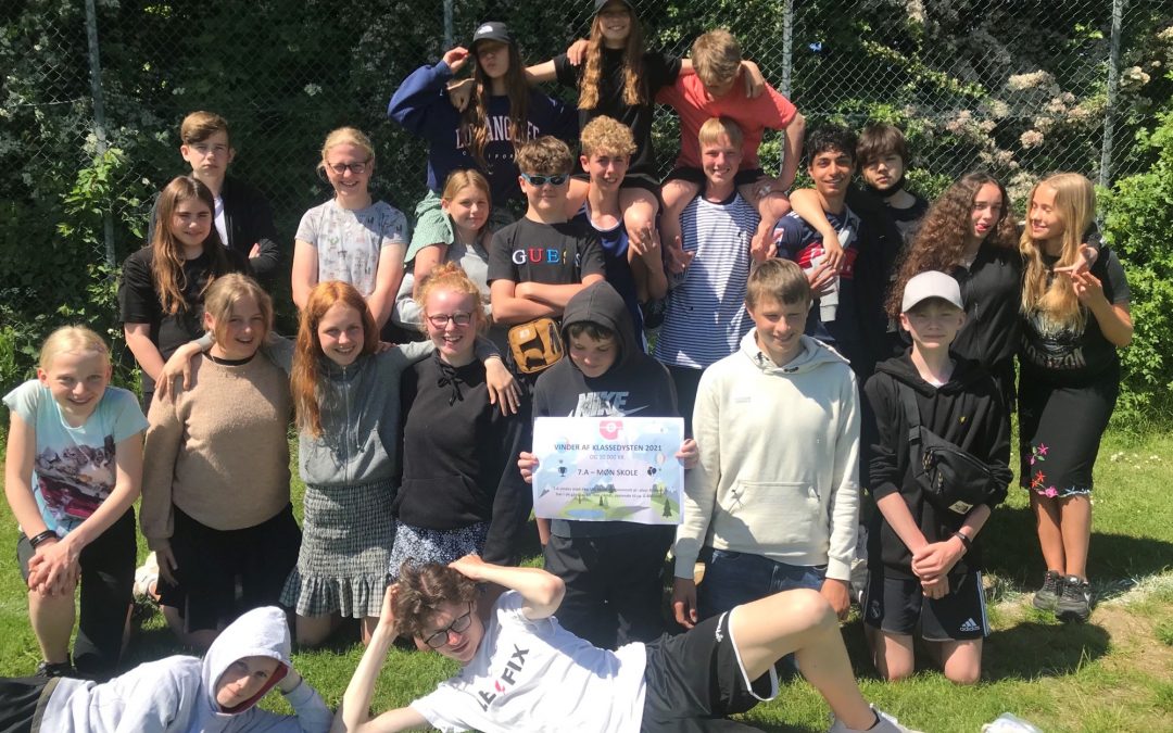 7.A på Møn Skole vinder Klassedysten 2021