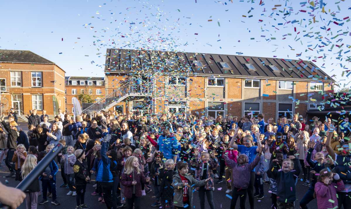 Birkhovedskolen i Nyborg, fejring af Skolernes Motionsdag 40 år - Foto Johnny Wichmman _ Dansk Skoleidræt