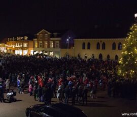 Juletræ og ny gadebelysning i Vordingborg 28. november 2014