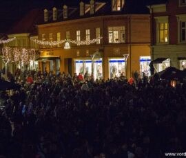 Juletræ og ny gadebelysning i Vordingborg 28. november 2014