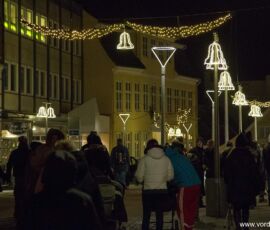 Juletræ og ny gadebelysning i Vordingborg 28. november 2014